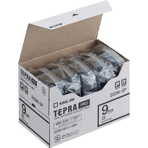 KING JIM Tepla PRO ตลับเทป สีเทป: ขาว สีข้อความ: ดำ