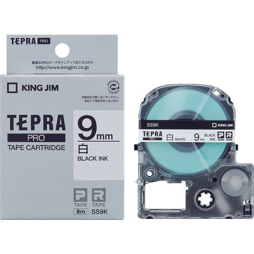 ตลับเทป KING JIM Tepra PRO สีขาว ตัวอักษรสีดำ