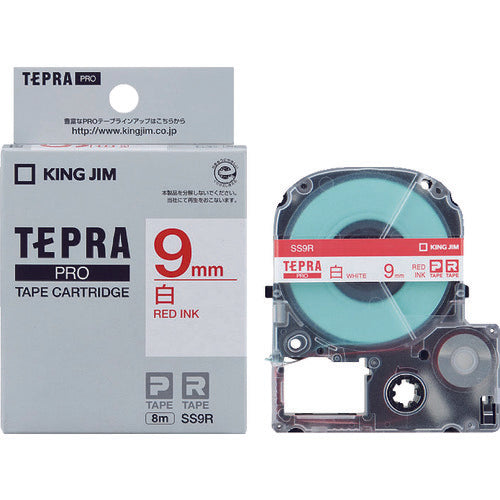 ตลับเทป KING JIM Tepra PRO ชนิดสี (สีขาว ตัวอักษรสีแดง)