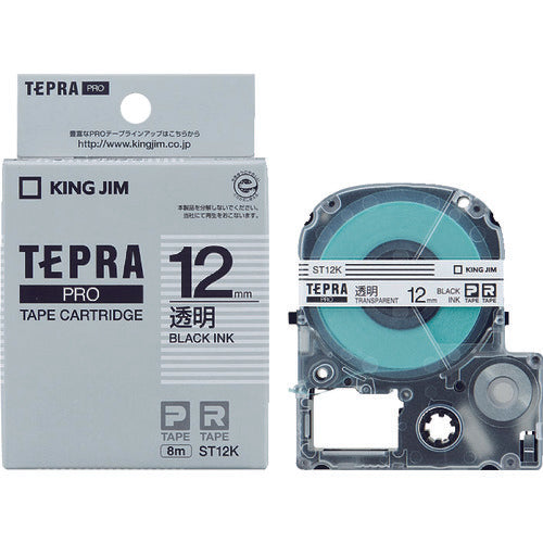 ตลับเทป KING JIM Tepra PRO ใส ตัวอักษรสีดำ