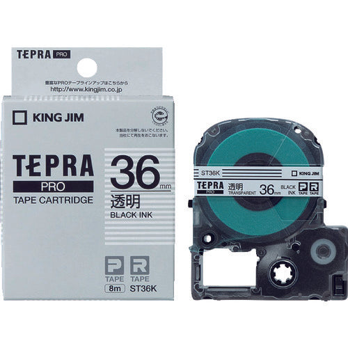 ตลับเทป KING JIM Tepra PRO ใส ตัวอักษรสีดำ