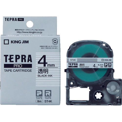ตลับเทป KING JIM Tepra PRO ใส ตัวอักษรสีดำ