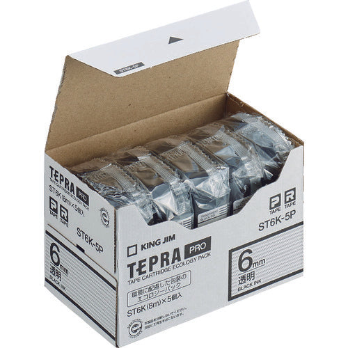 ตลับเทป KING JIM Tepla PRO สีเทป: ใส สีข้อความ: ดำ