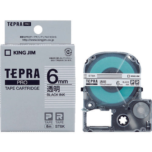 ตลับเทป KING JIM Tepra PRO ใส ตัวอักษรสีดำ