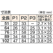画像をギャラリービューアに読み込む, ＴＲＵＳＣＯ　ステンレス製厚口蝶番　全長１０２ｍｍ　（４個入）
