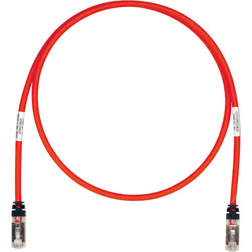 PANDUIT CAT6A/CAT6 สายแพทช์ชีลด์ 2.5 ม. สีแดง STP6X2.5MRD