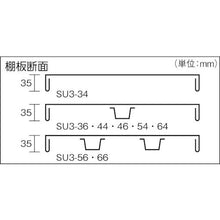 画像をギャラリービューアに読み込む, ＴＲＵＳＣＯ　ＳＵＳ３０４製軽量棚用棚板　１５００Ｘ４５０
