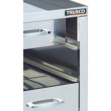 画像をギャラリービューアに読み込む, ＴＲＵＳＣＯ　ＳＵＳ３０４製引出付ワゴン　６００Ｘ４５０　両引き引出５段
