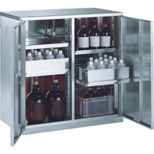 Load image into gallery viewer, TRUSCO earthquake-resistant chemical cabinet double-open type shelf sliding type 900 x 500 x H900
