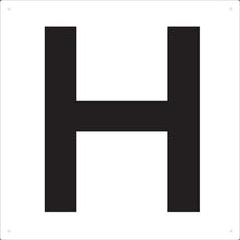 画像をギャラリービューアに読み込む, ＴＲＵＳＣＯ　表示板　アルファベット「Ｈ」　４２０Ｘ４２０

