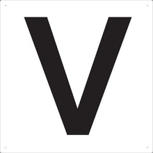 โหลดรูปภาพลงในโปรแกรมดูแกลเลอรี ＴＲＵＳＣＯ　表示板　アルファベット「Ｖ」　４２０Ｘ４２０
