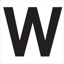 画像をギャラリービューアに読み込む, ＴＲＵＳＣＯ　表示板　アルファベット「Ｗ」　４２０Ｘ４２０
