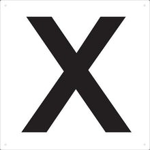 画像をギャラリービューアに読み込む, ＴＲＵＳＣＯ　表示板　アルファベット「Ｘ」　４２０Ｘ４２０
