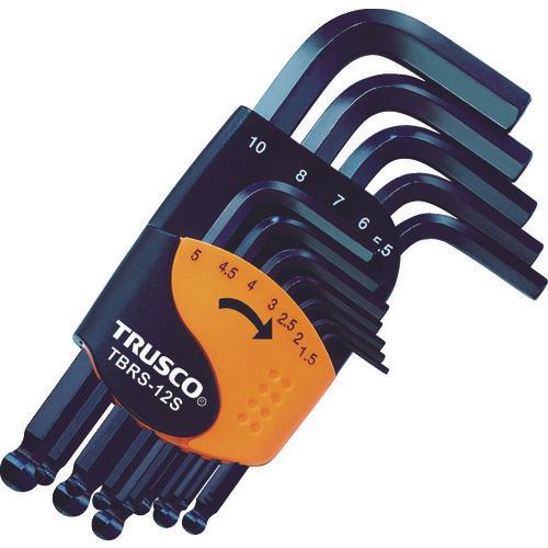 Bộ cờ lê lục giác đầu bi TRUSCO loại ngắn 12 chi tiết