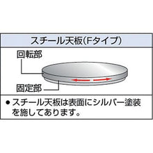 画像をギャラリービューアに読み込む, ＴＲＵＳＣＯ　回転台　１００Ｋｇ型　Φ６００　スチール天板
