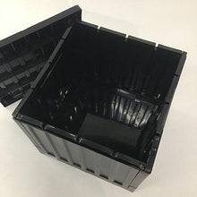 Load image into gallery viewer, TRUSCO folding container with lid 22L black
