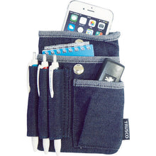 Tải hình ảnh vào trình xem thư viện, ＴＲＵＳＣＯ　デニムフラットケース　マルチポケット　ブルー
