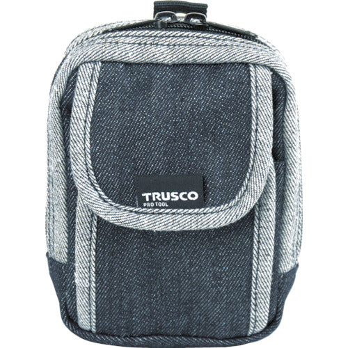 ＴＲＵＳＣＯ　デニム携帯電話用ケース　２ポケット　ブラック