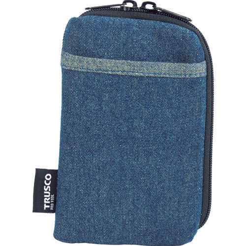 Vỏ điện thoại thông minh denim TRUSCO 2 túi màu xanh