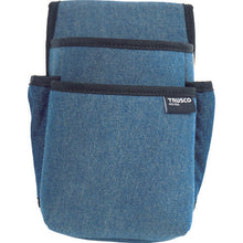 Tải hình ảnh vào trình xem thư viện, Túi thắt lưng denim TRUSCO size nhỏ 2 nấc màu xanh

