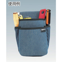 Tải hình ảnh vào trình xem thư viện, Túi thắt lưng denim TRUSCO cỡ trung 3 bước màu xanh
