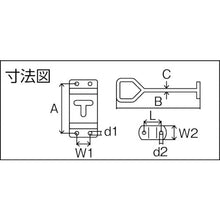 画像をギャラリービューアに読み込む, ＴＲＵＳＣＯ　車体ドア留め金具　縦型・ステンレス製　１６７ｍｍ　１組（袋）＝１個
