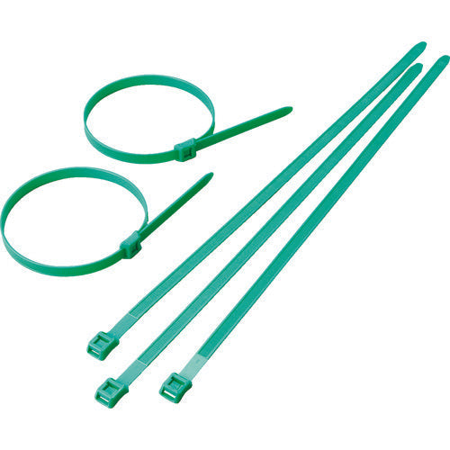 TRUSCO color in-line cable tie green 9.0 x 255 maximum 74 pack of 100