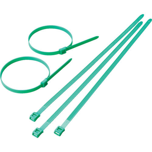 TRUSCO color in-line cable tie green 9.0 x 391 maximum 117 100 pieces