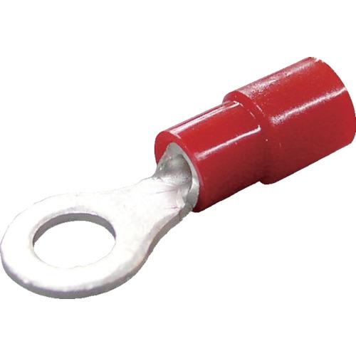 ニチフ　環境配慮形絶縁被覆付丸形端子Ｒ形（１００個入）より線０．３～１．６５外寸６．４ｍｍスタッド径６．４ｍｍ