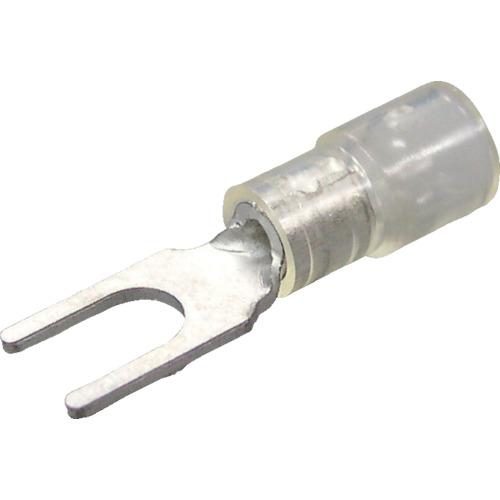 ニチフ　環境配慮形絶縁被覆付Ｙ形端子Ｙ形（１００個入）より線０．３～１．６５外寸６．４ｍｍスタッド径４．３ｍｍ