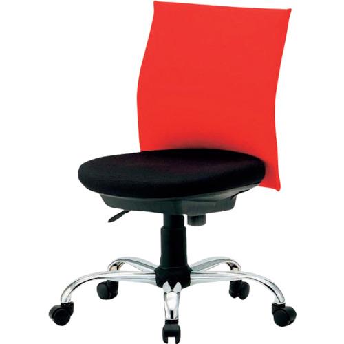 TRUSCO เก้าอี้สำนักงานพนักพิงเตี้ย สีแดง
