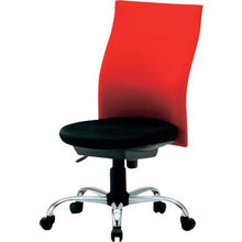 โหลดรูปภาพลงในโปรแกรมดูแกลเลอรี TRUSCO เก้าอี้สำนักงานพนักพิงสูงไม่มีศอก สีแดง
