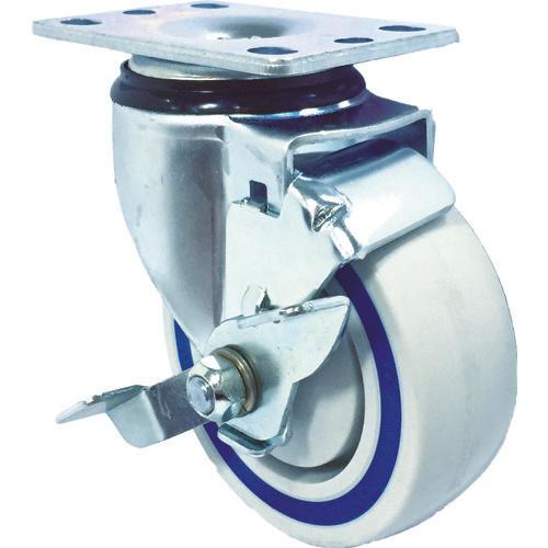 SAMSONG Sandwich Cushion Caster Bánh xe cao su nylon có nút chặn linh hoạt