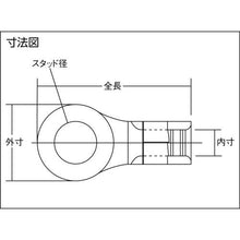 Load image into gallery viewer, TRUSCO bare crimp terminal round shape φ3.2 length 12.0 (70 pieces included)
