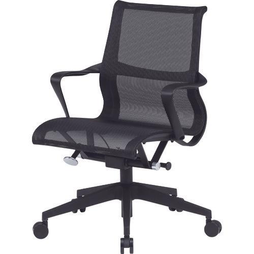 ทรุสโก้ เก้าอี้สำนักงานตาข่ายล้วน สีดำ