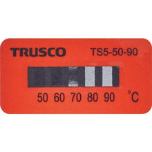 画像をギャラリービューアに読み込む, ＴＲＵＳＣＯ　温度シール３点表示不可逆性５０℃～７０℃（４０枚入り）
