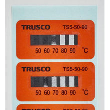 画像をギャラリービューアに読み込む, ＴＲＵＳＣＯ　温度シール５点表示不可逆性５０℃～９０℃（４０枚入り）
