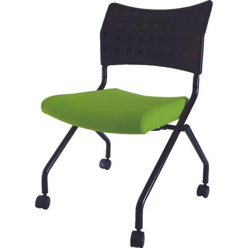 เก้าอี้ซ้อนมีล้อ TRUSCO สีเขียวอ่อน