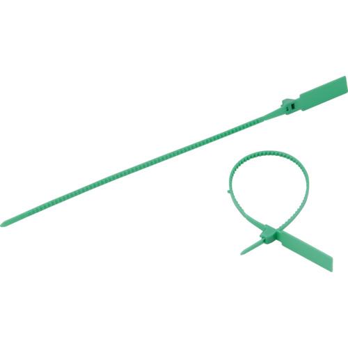 ＴＲＵＳＣＯ　セキュリティータイ長さ２３８ｍｍ　表示可能タイプ　緑　１００本入