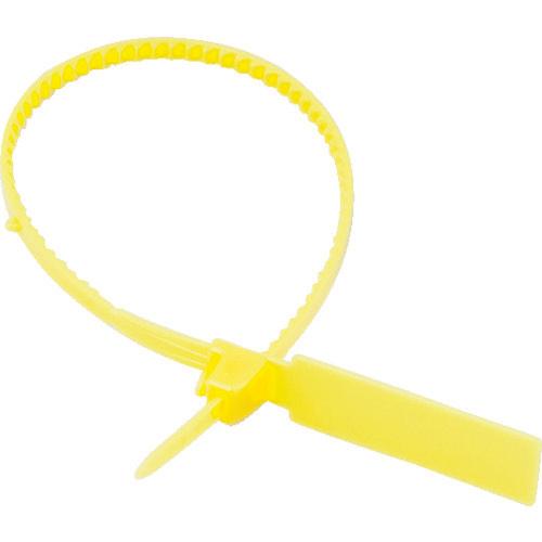 ＴＲＵＳＣＯ　セキュリティータイ長さ２３８ｍｍ　表示可能タイプ　黄　１００本入