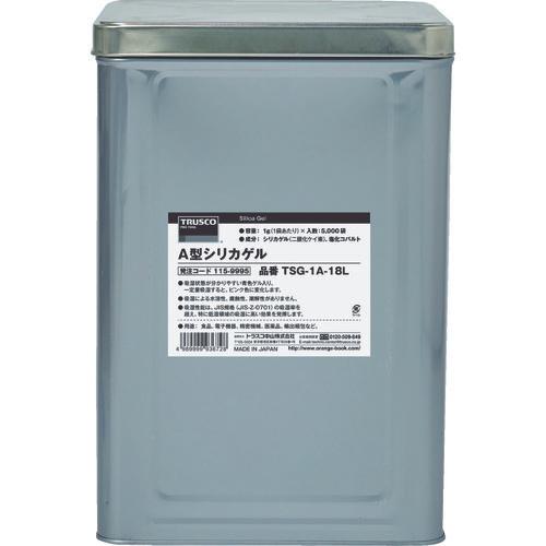 ＴＲＵＳＣＯ　Ａ型シリカゲル　３ｇ　吸湿・使い捨て型　２５００個入　コバルト入　１斗缶