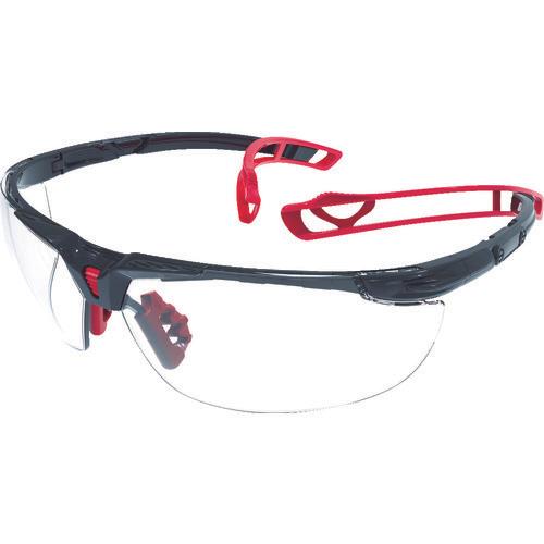TRUSCO double-lens type safety glasses with crane special structure red