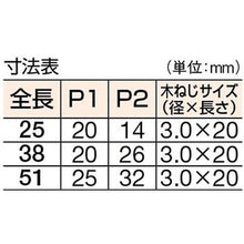 画像をギャラリービューアに読み込む, ＴＲＵＳＣＯ　ステンレス製スプリング蝶番　全長２５ｍｍ　（１個＝１袋）
