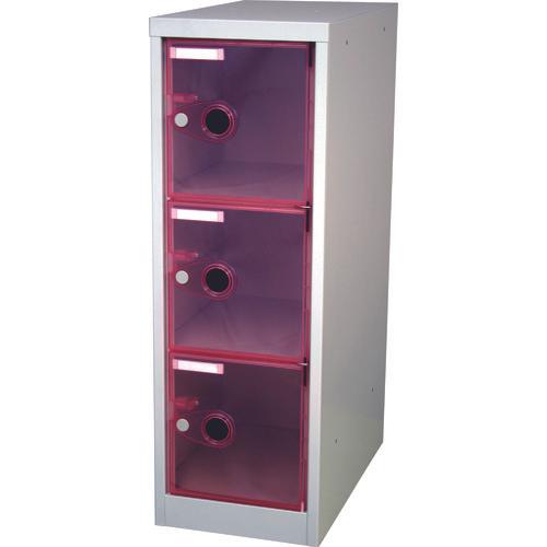 ทรุสโก้ ตู้ล็อกเกอร์ 1 แถว x 3 ขั้น สีแดง