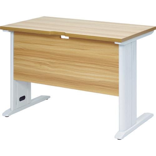 TRUSCO โต๊ะทำงานทรงแบน แผ่นท็อปธรรมชาติ x ขาสีขาว ก1000 x ล600 x ส700