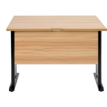 โหลดรูปภาพลงในโปรแกรมดูแกลเลอรี ทรุสโก้ โต๊ะทำงาน ท็อปบอร์ด สีธรรมชาติ X ขาดำ W1000xD700XH700
