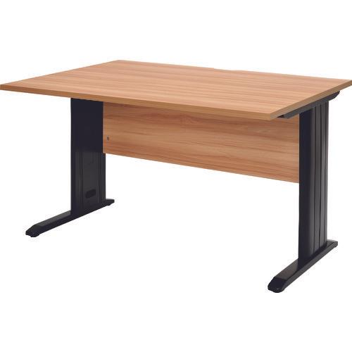 TRUSCO โต๊ะทำงานทรงแบน หน้าท็อปธรรมชาติ x ขาสีดำ ก1200 x ล700 x สูง700