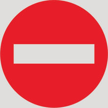 画像をギャラリービューアに読み込む, ＴＲＵＳＣＯ　マークステッカー　１００×１００　「立入禁止」マーク　透明地　赤文字　１枚入
