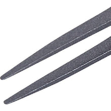 Load image into gallery viewer, TRUSCO tweezers with rubber grip non-adhesive type 120 mm rounded tip
