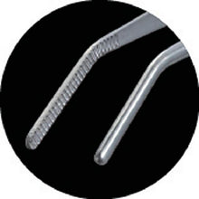 Load image into gallery viewer, TRUSCO stainless steel tweezers 125 mm with curved serrations
